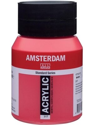 Royal Talens Amsterdam Acrylverf 500 ml - Transparantrood Middel 317