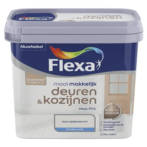 Flexa Mooi Makkelijk Deuren en Kozijnen - Gebroken Wit / RAL 9010 Flexa Mooi Makkelijk Deuren en Kozijnen - Gebroken Wit / RAL 9010