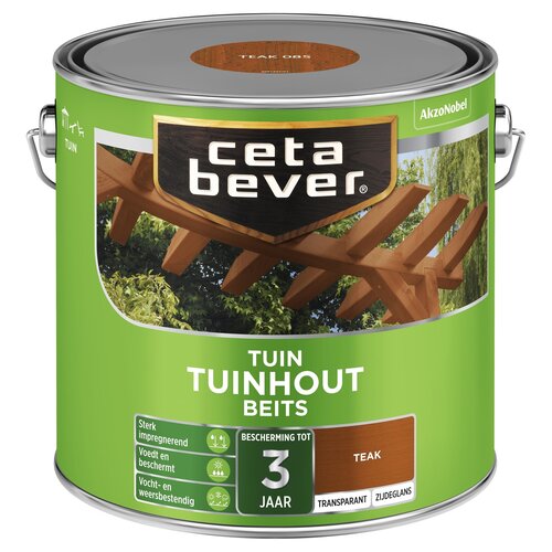 Cetabever Tuinhout Beits Transparant Zijdeglans - Teak Cetabever Tuinhout Beits Transparant Zijdeglans - Teak