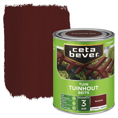 Cetabever Tuinhout Beits Transparant Zijdeglans - Mahonie Cetabever Tuinhout Beits Transparant Zijdeglans - Mahonie
