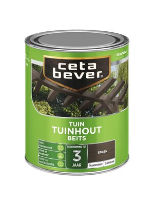 Cetabever Tuinhout Beits Transparant Zijdeglans - Ebben