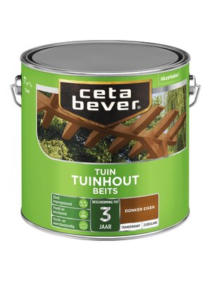 Cetabever Tuinhout Beits Transparant Zijdeglans - Donker Eiken