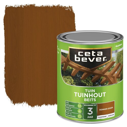 Cetabever Tuinhout Beits Transparant Zijdeglans - Donker Eiken Cetabever Tuinhout Beits Transparant Zijdeglans - Donker Eiken