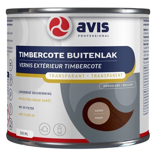 Avis Timbercote Transparant Hoogglans - Noten Avis Timbercote Transparant Hoogglans - Noten