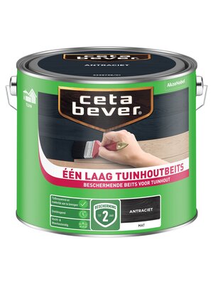 Cetabever Één laag Tuinhoutbeits - Antraciet