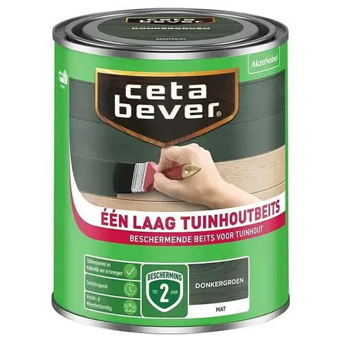 Cetabever Één laag Tuinhoutbeits - Donkergroen Cetabever Één laag Tuinhoutbeits - Donkergroen