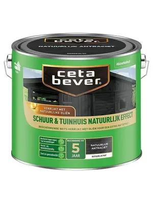 Cetabever Beits Schuur en Tuinhuis Natuurlijk Effect Mat - Antraciet
