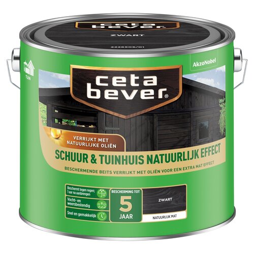 Cetabever Beits Schuur en Tuinhuis Natuurlijk Effect Mat - Zwart Cetabever Beits Schuur en Tuinhuis Natuurlijk Effect Mat - Zwart