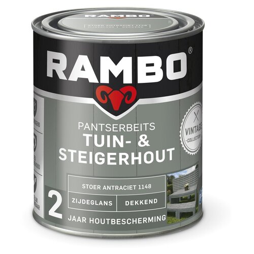 Rambo Tuin- & Steigerhout - Stoer Antraciet 1148 Rambo Tuin- & Steigerhout - Stoer Antraciet 1148