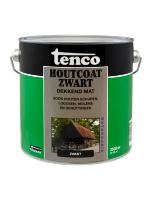 Tenco Houtcoat Zwart - Mat Waterbasis