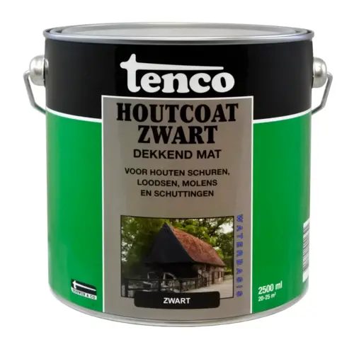 Tenco Houtcoat Zwart - Mat Waterbasis Tenco Houtcoat Zwart - Mat Waterbasis