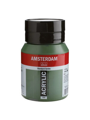 Royal Talens Amsterdam Acrylverf 500 ml - Olijfgroen Donker 622 Royal Talens Amsterdam Acrylverf 500 ml - Olijfgroen Donker 622
