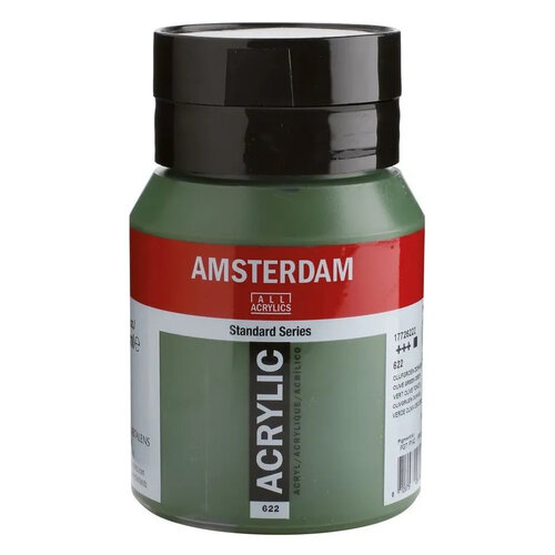 Royal Talens Amsterdam Acrylverf 500 ml - Olijfgroen Donker 622 Royal Talens Amsterdam Acrylverf 500 ml - Olijfgroen Donker 622