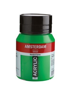 Royal Talens Amsterdam Acrylverf 500 ml - Permanentgroen Licht 618 Royal Talens Amsterdam Acrylverf 500 ml - Permanentgroen Licht 618