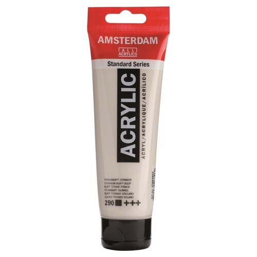Royal Talens Amsterdam Acrylverf 120 ml - Titaanbuff Donker 290 Royal Talens Amsterdam Acrylverf 120 ml - Titaanbuff Donker 290