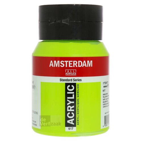 Royal Talens Amsterdam Acrylverf 500 ml - Geelgroen 617 Royal Talens Amsterdam Acrylverf 500 ml - Geelgroen 617