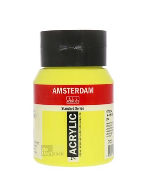 Royal Talens Amsterdam Acrylverf 500 ml - Nikkeltitaangeel 274 Royal Talens Amsterdam Acrylverf 500 ml - Nikkeltitaangeel 274