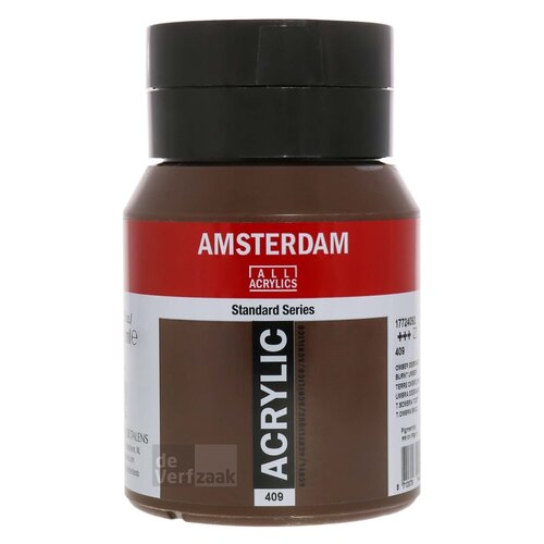 Royal Talens Amsterdam Acrylverf 500 ml - Omber Gebrand 409 Royal Talens Amsterdam Acrylverf 500 ml - Omber Gebrand 409