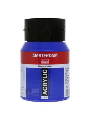 Royal Talens Amsterdam Acrylverf 500 ml - Phtaloblauw 570 Royal Talens Amsterdam Acrylverf 500 ml - Phtaloblauw 570