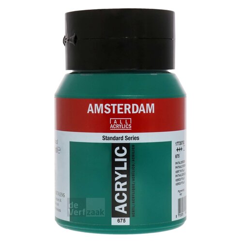 Royal Talens Amsterdam Acrylverf 500 ml - Phtalogroen 675 Royal Talens Amsterdam Acrylverf 500 ml - Phtalogroen 675