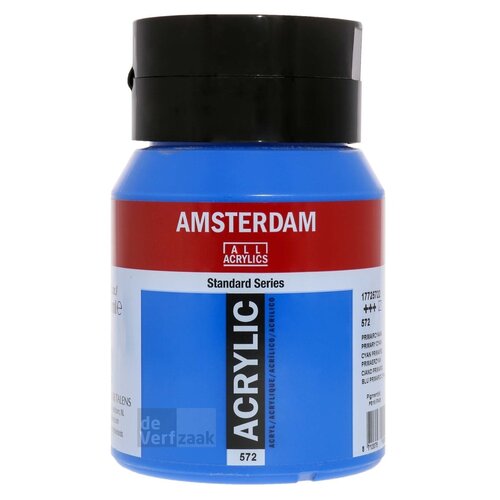 Royal Talens Amsterdam Acrylverf 500 ml - Primaircyaan 572 Royal Talens Amsterdam Acrylverf 500 ml - Primaircyaan 572