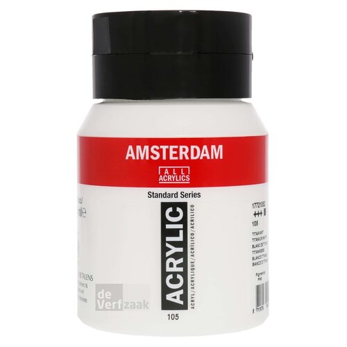 Royal Talens Amsterdam Acrylverf 500 ml - Titaanwit 105 Royal Talens Amsterdam Acrylverf 500 ml - Titaanwit 105