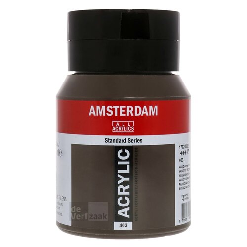 Royal Talens Amsterdam Acrylverf 500 ml - Van Dijckbruin 403 Royal Talens Amsterdam Acrylverf 500 ml - Van Dijckbruin 403