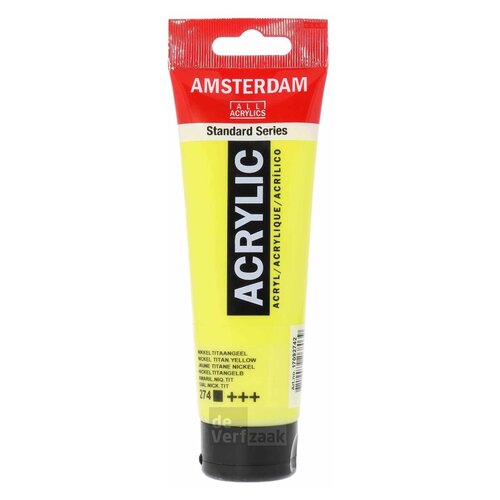 Royal Talens Amsterdam Acrylverf 120 ml - Nikkeltitaangeel 274 Royal Talens Amsterdam Acrylverf 120 ml - Nikkeltitaangeel 274