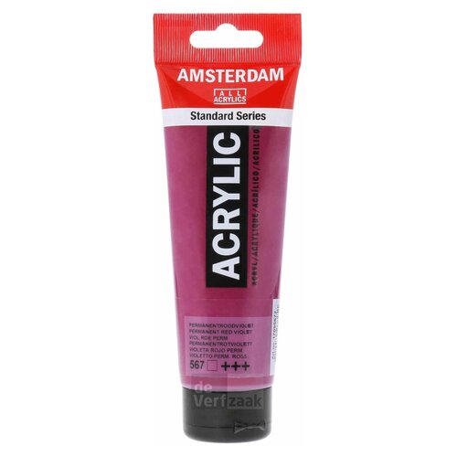 Royal Talens Amsterdam Acrylverf 120 ml - Permanentrood Violet 567 Royal Talens Amsterdam Acrylverf 120 ml - Permanentrood Violet 567