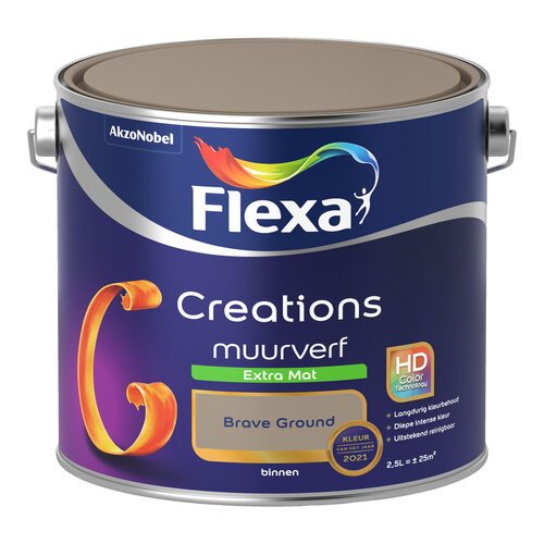 Flexa Creations Muurverf Extra Mat - Brave Ground - 2,5 liter Flexa Creations Muurverf Extra Mat - Brave Ground - 2,5 liter