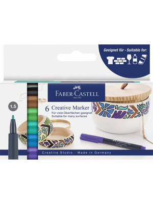 Creatief marker set van 6 stuks