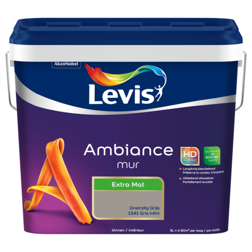 Levis Ambiance Mur Extra Mat - Oneindig Grijs Levis Ambiance Mur Extra Mat - Oneindig Grijs