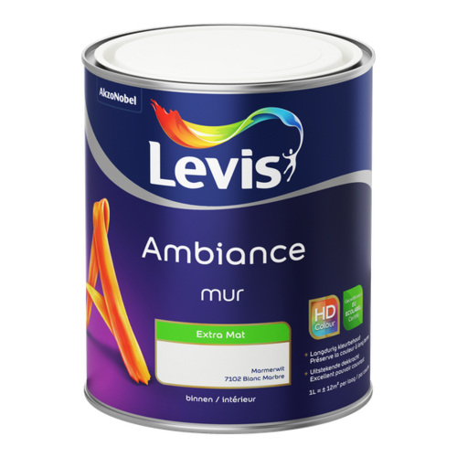 Levis Ambiance Mur Extra Mat - Marmerwit Levis Ambiance Mur Extra Mat - Marmerwit
