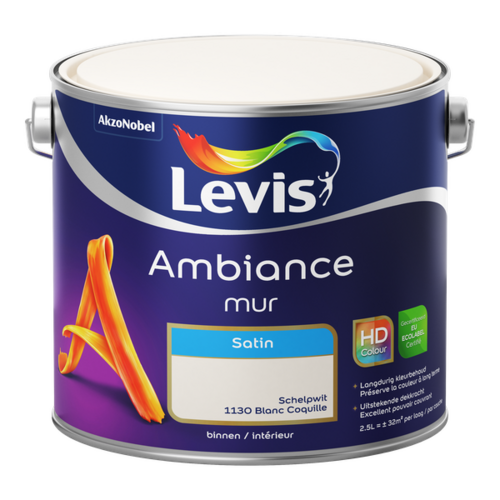 Levis Ambiance Mur Satin - Schelpwit Levis Ambiance Mur Satin - Schelpwit