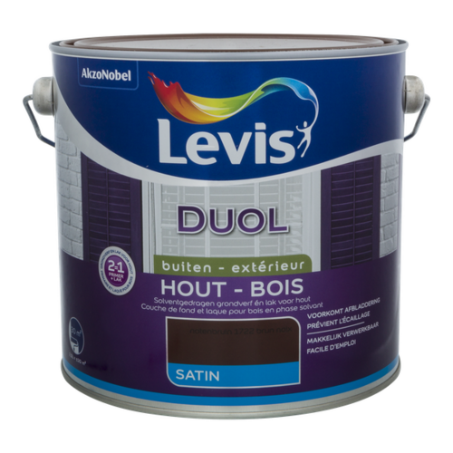 Levis Duol Satin - Notenbruin Levis Duol Satin - Notenbruin