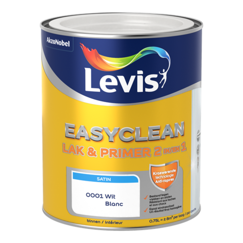 Levis Easyclean Lak Sat - Wit Levis Easyclean Lak Sat - Wit