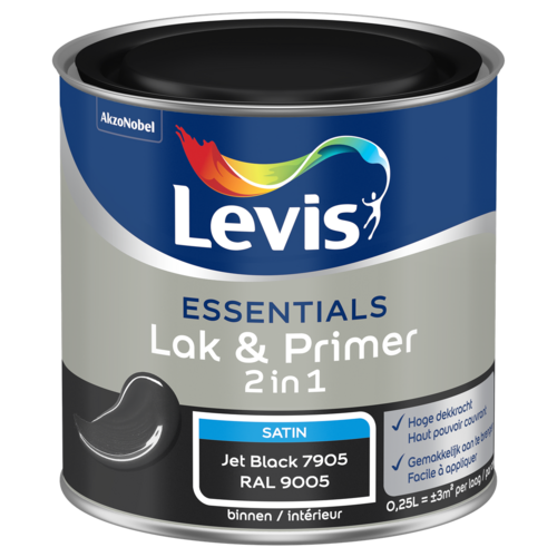 Levis Essentials Lak & Primer - Jet Black Levis Essentials Lak & Primer - Jet Black