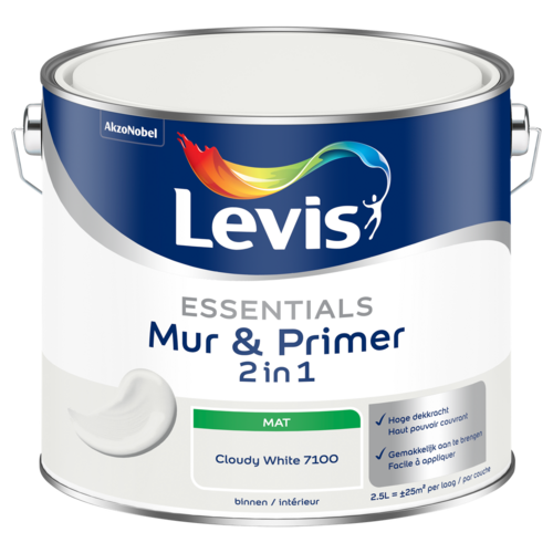 Levis Essentials Mur & Primer - Cloudy White Levis Essentials Mur & Primer - Cloudy White