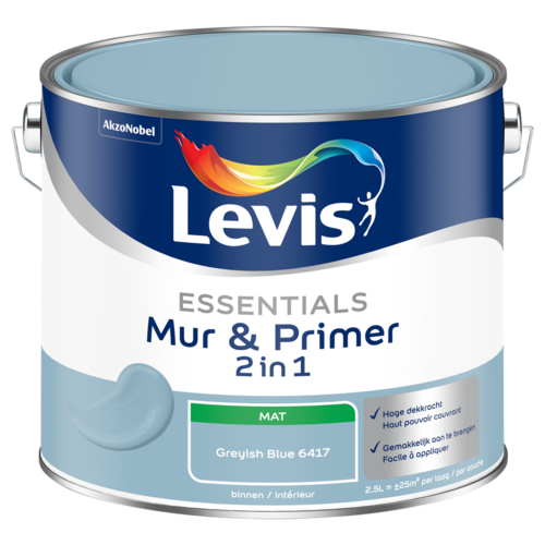 Levis Essentials Mur & Primer - Greyish Blue Levis Essentials Mur & Primer - Greyish Blue
