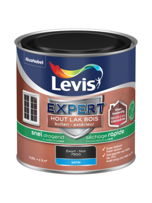 Levis Expert Houtlak Buiten Satin - Sneldrogend Zwart