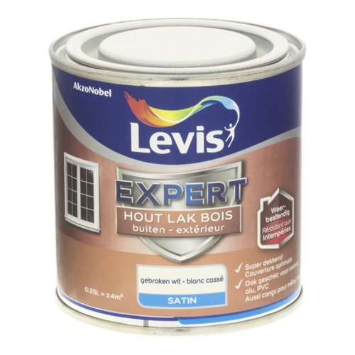 Levis Expert Houtlak Buiten Satin - Gebroken Wit Levis Expert Houtlak Buiten Satin - Gebroken Wit