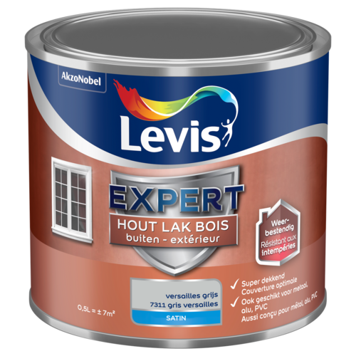 Levis Expert Houtlak Buiten Satin - Versailles Grijs Levis Expert Houtlak Buiten Satin - Versailles Grijs