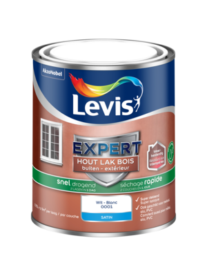 Levis Expert Houtlak Buiten Sneldrogend Satin - Wit Levis Expert Houtlak Buiten Sneldrogend Satin - Wit