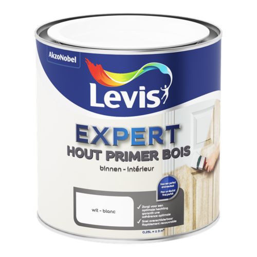 Levis Expert Hout Primer Binnen - Wit Levis Expert Hout Primer Binnen - Wit