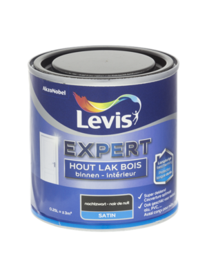 Levis Expert Houtlak Binnen Satin - Nachtzwart Levis Expert Houtlak Binnen Satin - Nachtzwart