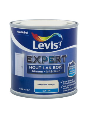 Levis Expert Houtlak Binnen Satin - Okkernoot Levis Expert Houtlak Binnen Satin - Okkernoot