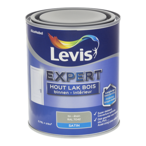Levis Expert Houtlak Binnen Satin - Tin Levis Expert Houtlak Binnen Satin - Tin