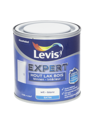 Levis Expert Houtlak Binnen Satin - Wit Levis Expert Houtlak Binnen Satin - Wit
