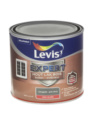 Levis Expert Houtlak Buiten High Gloss - Navygrijs Levis Expert Houtlak Buiten High Gloss - Navygrijs