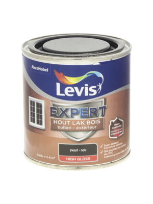 Levis Expert Houtlak Buiten High Gloss - Zwart Levis Expert Houtlak Buiten High Gloss - Zwart